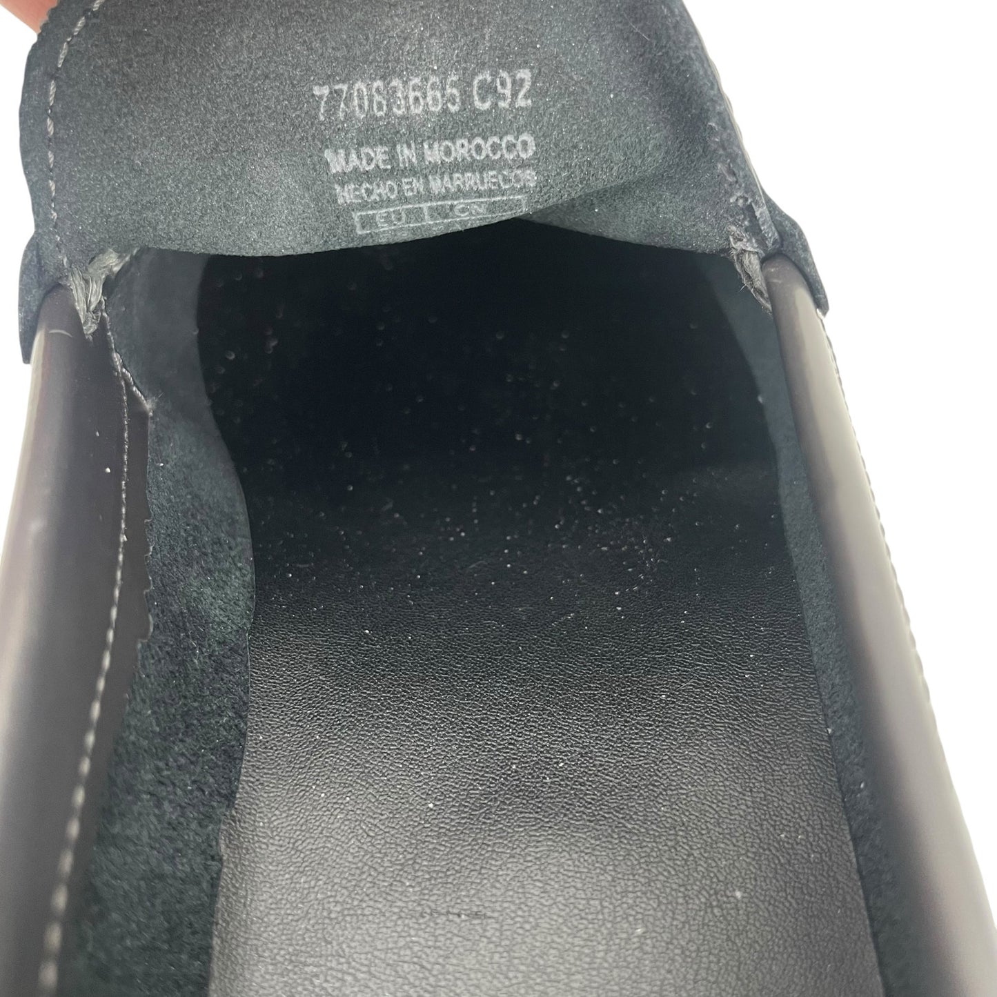 Mango MNG Square Toe Leather Penny Loafer Dark Grey Size 38/ US 7.5