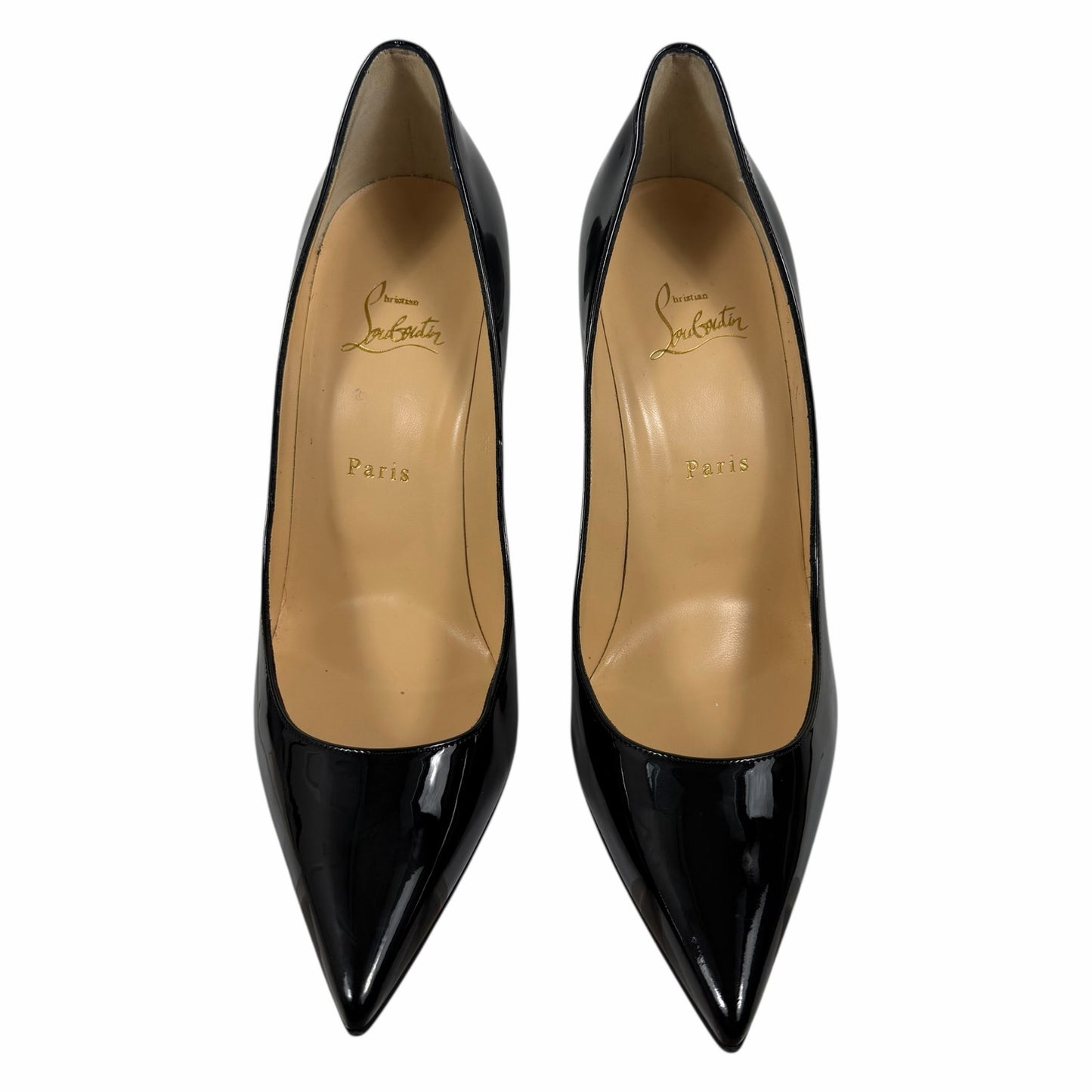 Christian Louboutin So Kate 120 Patent Leather Pump Black Size 41