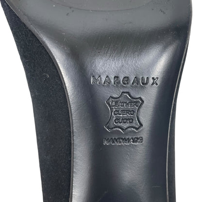 Margaux The Heel Pump in Black Suede Round Toe Block Heel Size 40M/ 9.5