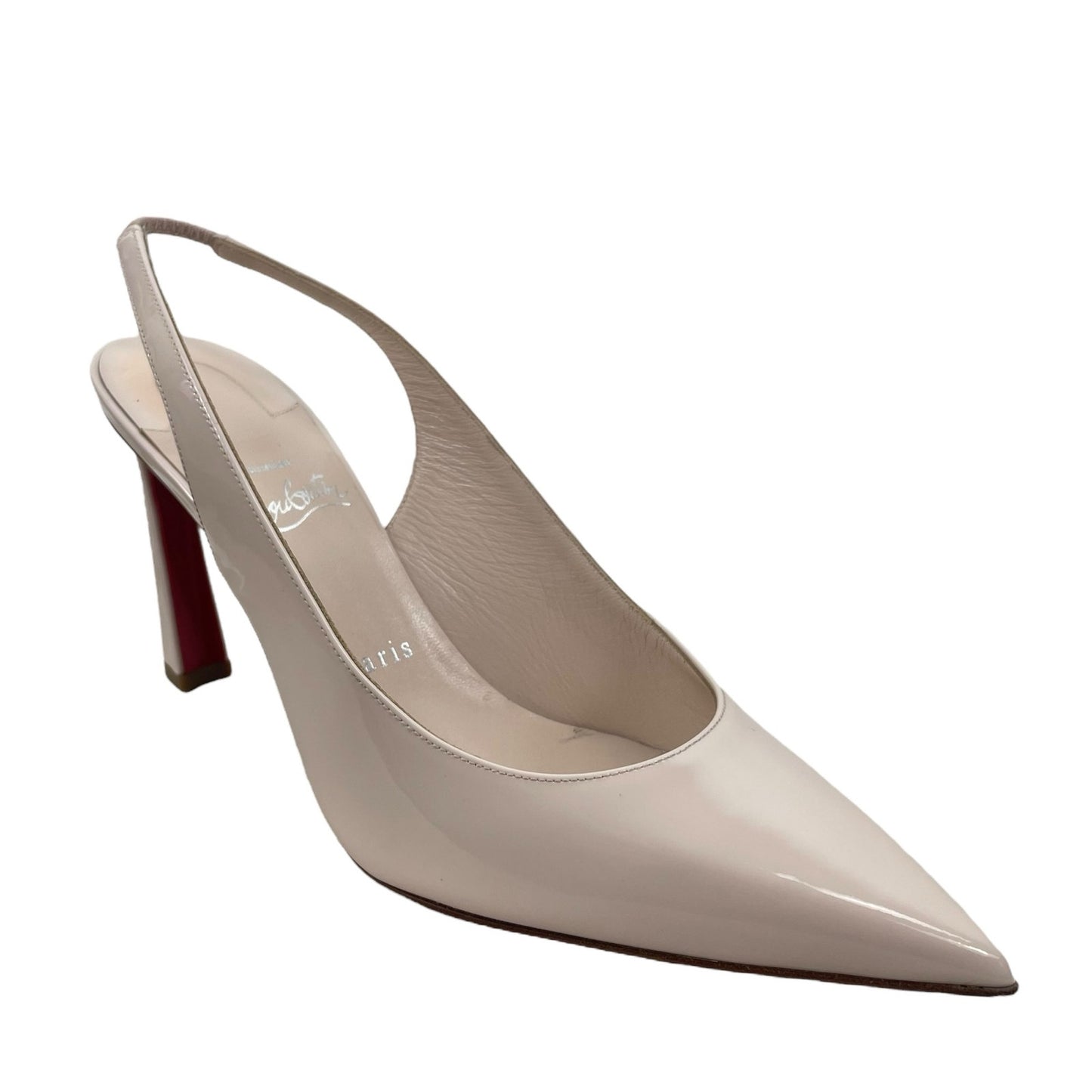 Christian Louboutin Condora 85mm Patent Leather Slingback Pumps Size 38