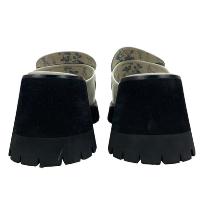 Gucci Cordovan Horsebit Open Toe Platform Slide Sandal Dusty White Size 41