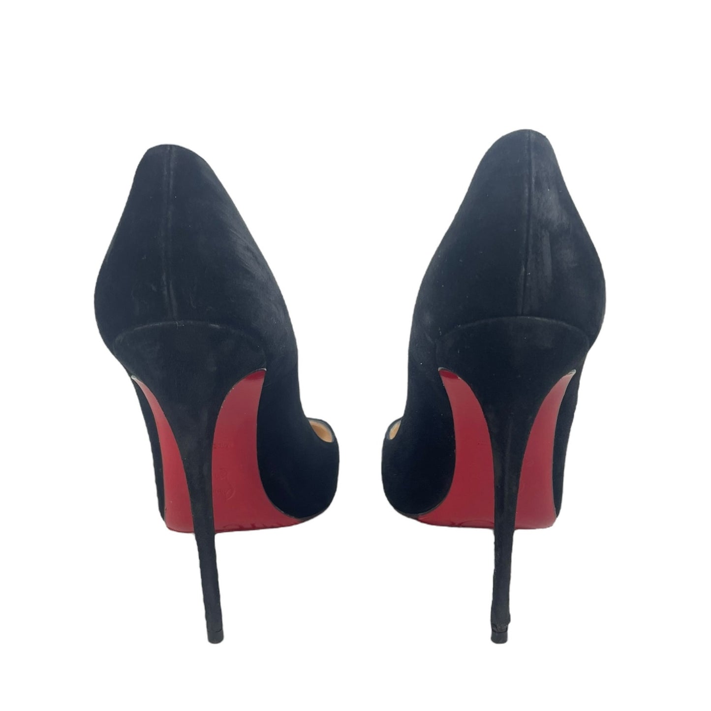 Christian Louboutin So Kate 120 Suede Pointed Toe Pumps Black Size 38