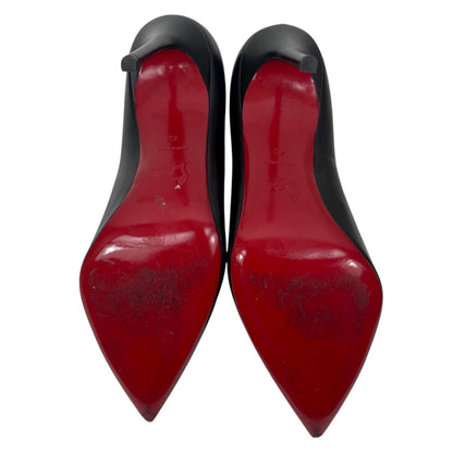 Christian Louboutin Decollete 554 100mm Kid Leather Pump Black Size 42