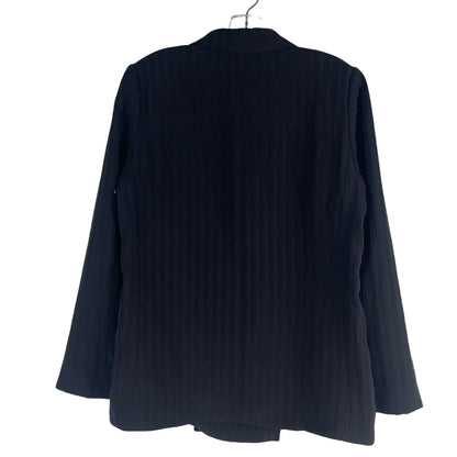 Everlane The Drapey City Striped Blazer Double Breasted Black Size 6