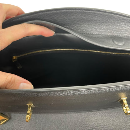 Salvatore Ferragamo Hug Soft Crossbody Bag Large Clutch Black Leather