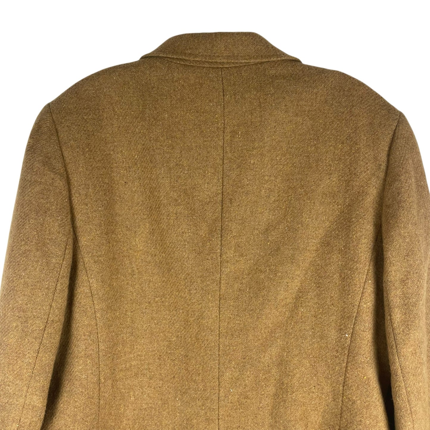 Lands' End Wool Mohair Blend 2 Button Blazer Jacket Camel Tan Size 12
