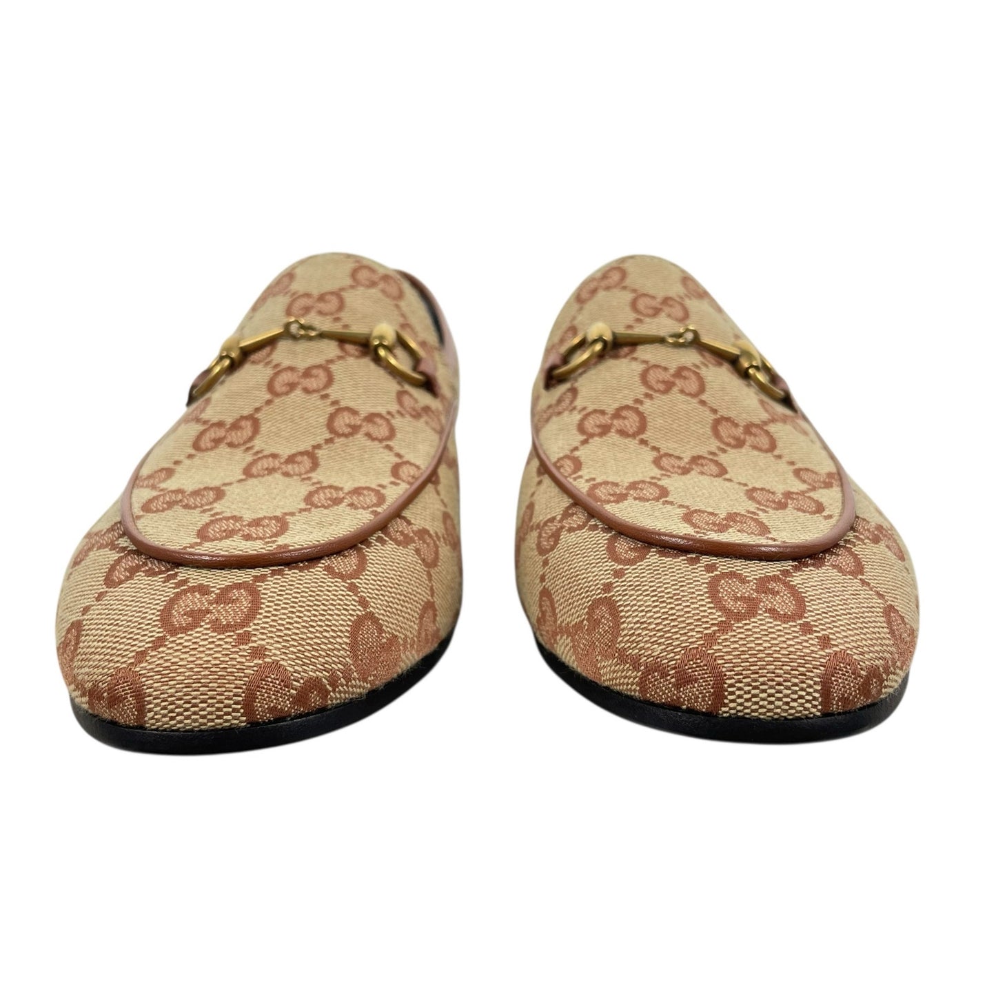 Gucci Jordaan GG Monogram Horsebit Loafer Ruggine Rust Size 40.5