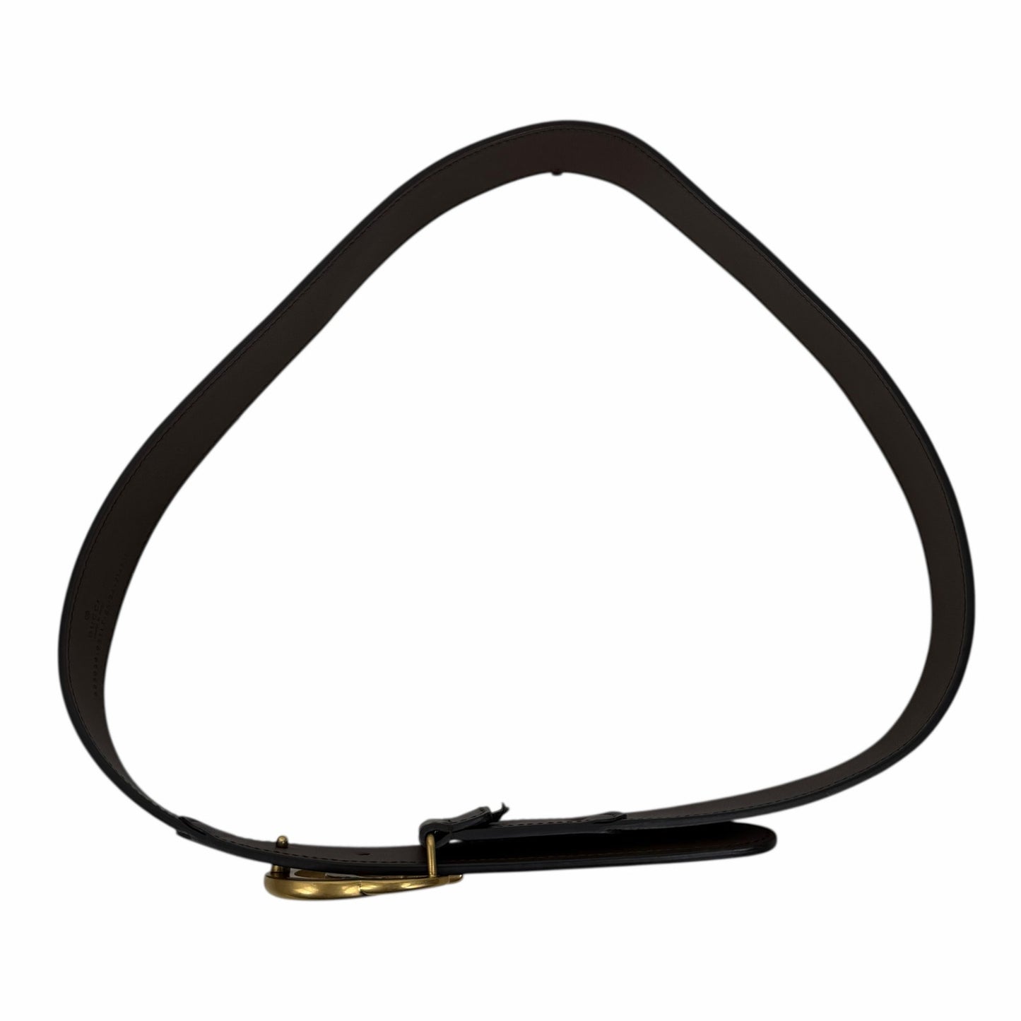 Gucci Canvas Monogram GG Buckle Supreme Leather Belt Brown Size 85cm/34"